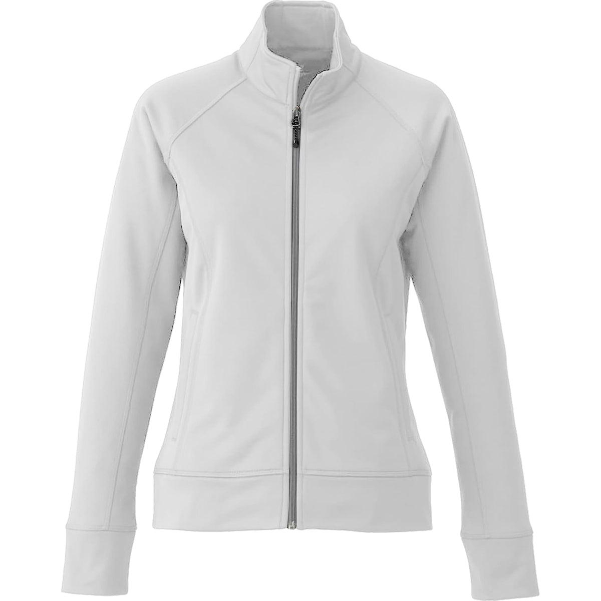 Okapi Performance Full Zip Knit Jacket for Women Embroidery - White - Front