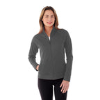 Okapi Performance Full Zip Knit Jacket for Women Transfer - Grey Storm - On Model