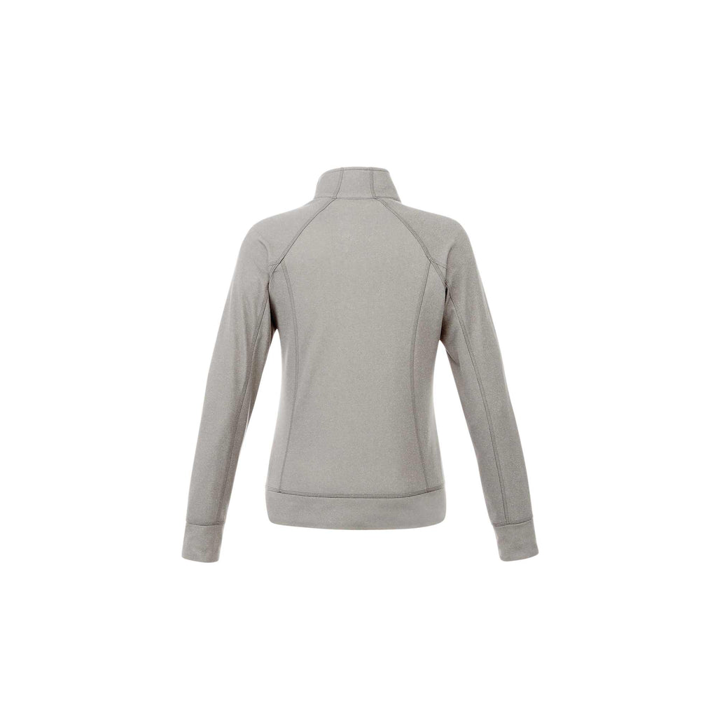 Okapi Performance Full Zip Knit Jacket for Women Transfer - Heather Grey - Back Flat