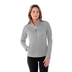 Okapi Performance Full Zip Knit Jacket for Women Transfer - Heather Grey - On Model
