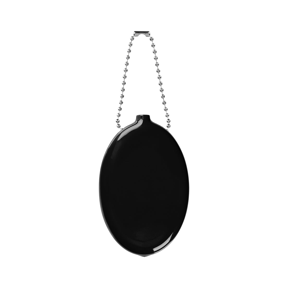 Old School Coin Pouch Keychain That Squeezes - Black - Back