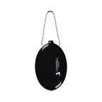 Old School Coin Pouch Keychain That Squeezes - Black - Full Color