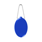 Old School Coin Pouch Keychain That Squeezes - Blue - Back