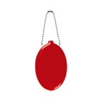 Old School Coin Pouch Keychain That Squeezes - Red - Back