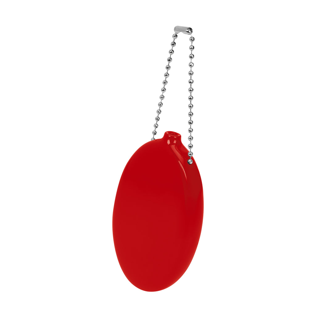 Old School Coin Pouch Keychain That Squeezes - Red - Back_Angle