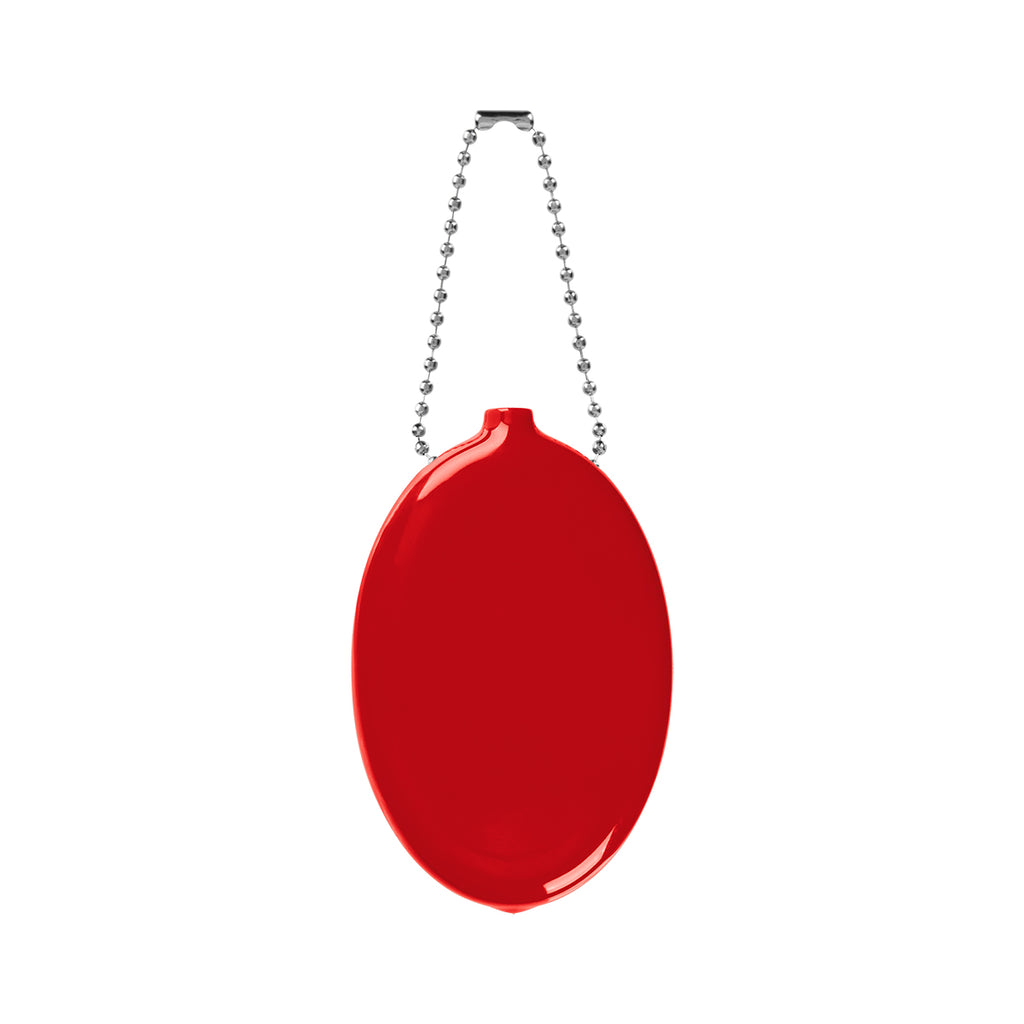 Old School Coin Pouch Keychain That Squeezes - Red - Back