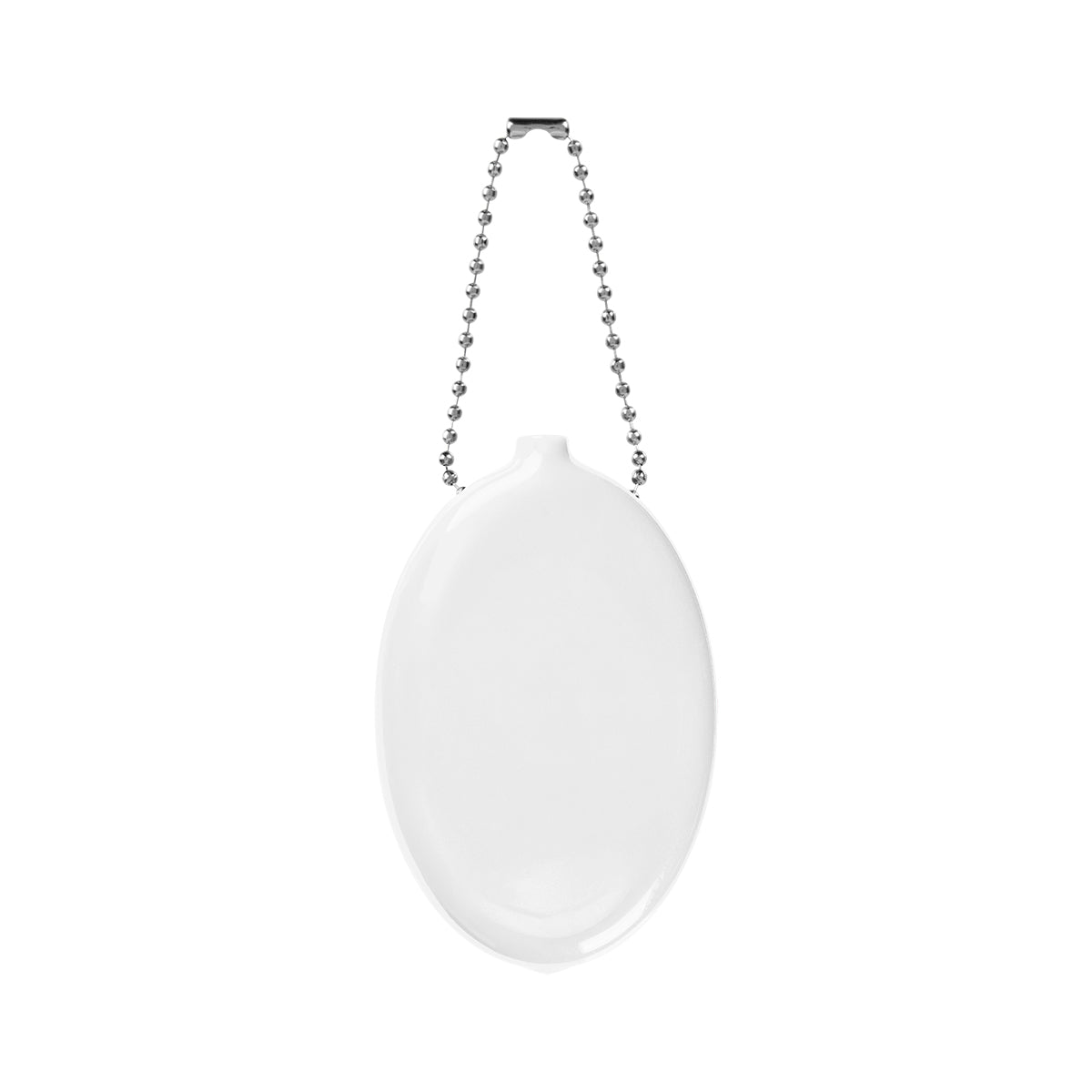 Old School Coin Pouch Keychain That Squeezes - White - Back