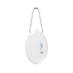 Old School Coin Pouch Keychain That Squeezes - White - Full Color