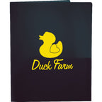 Old School Two-Pocket Folder, Translucent - Transparent Black - Front