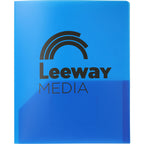 Old School Two-Pocket Folder, Translucent - TrBlue - Front
