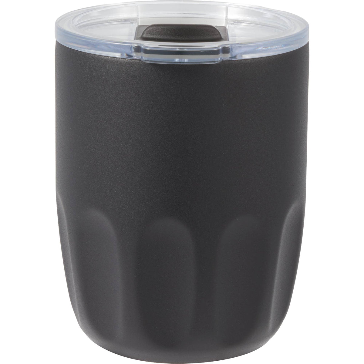 Olla Ceramic Lined Vacuum Coffee Cup, 10 oz - Black - Back