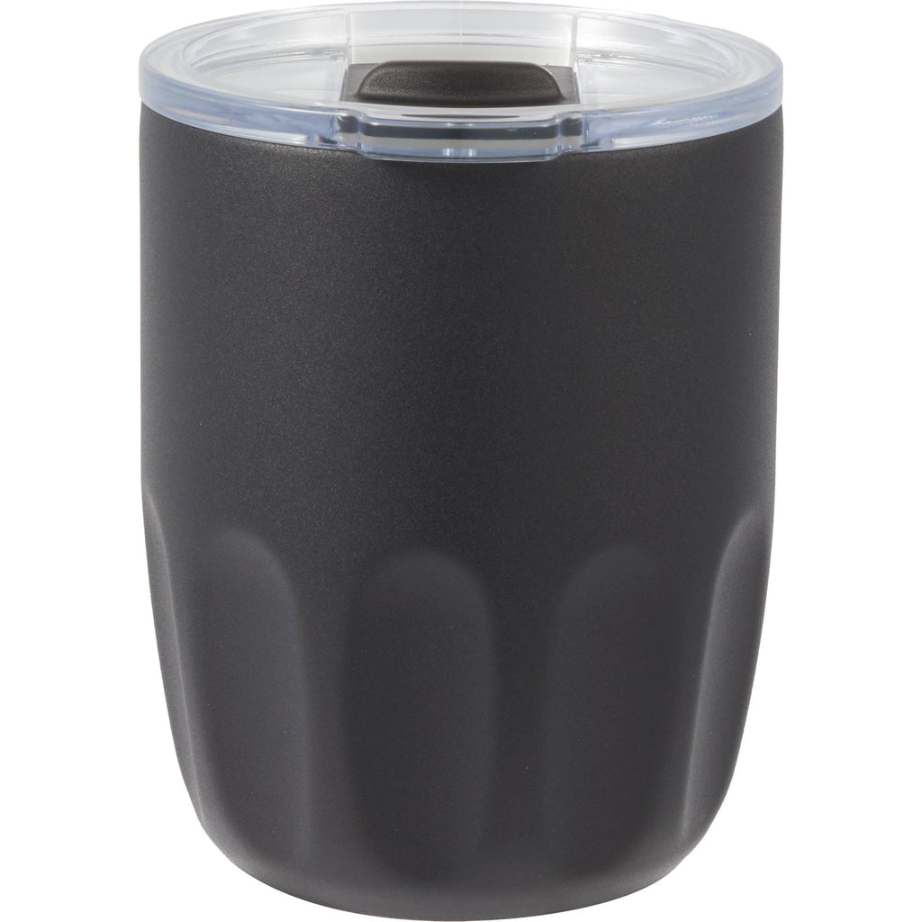 Olla Ceramic Lined Vacuum Coffee Cup, 10 oz Laser Engraving - Black - Back