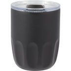 Olla Ceramic Lined Vacuum Coffee Cup, 10 oz Laser Engraving - Black - Back