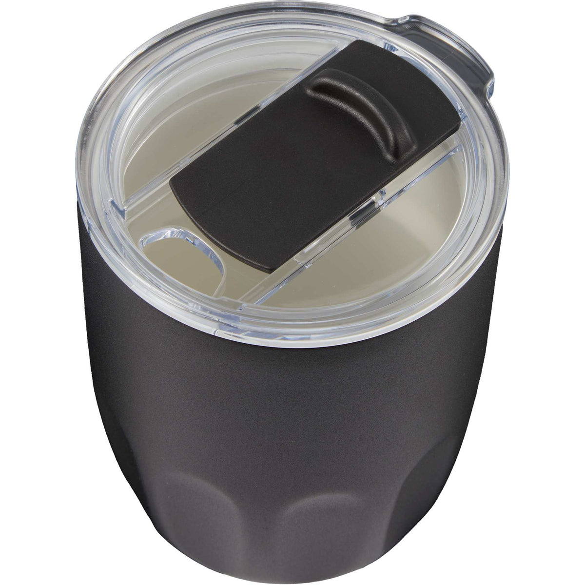 Olla Ceramic Lined Vacuum Coffee Cup, 10 oz Laser Engraving - Black - Detail 2