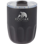Olla Ceramic Lined Vacuum Coffee Cup, 10 oz Laser Engraving - Black - Front