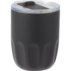 Olla Ceramic Lined Vacuum Coffee Cup, 10 oz Laser Engraving - Black - Right Angle