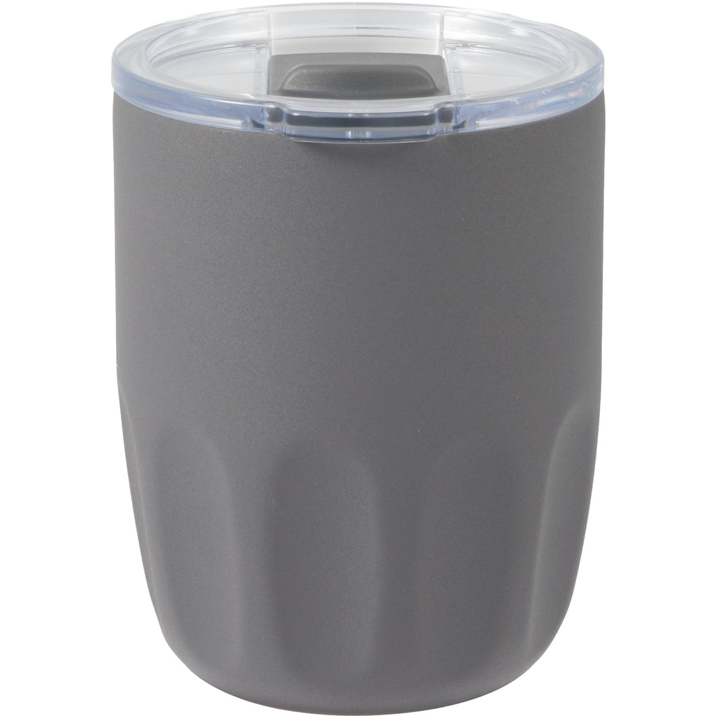 Olla Ceramic Lined Vacuum Coffee Cup, 10 oz Laser Engraving - Charcoal - Back