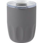Olla Ceramic Lined Vacuum Coffee Cup, 10 oz Laser Engraving - Charcoal - Back
