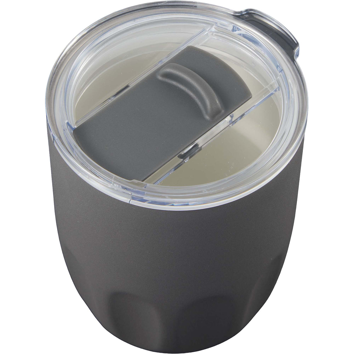 Olla Ceramic Lined Vacuum Coffee Cup, 10 oz Laser Engraving - Charcoal - Detail 3