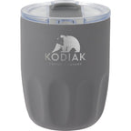 Olla Ceramic Lined Vacuum Coffee Cup, 10 oz Laser Engraving - Charcoal - Front