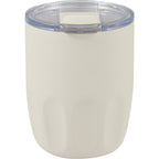 Olla Ceramic Lined Vacuum Coffee Cup, 10 oz Laser Engraving - Cream - Back