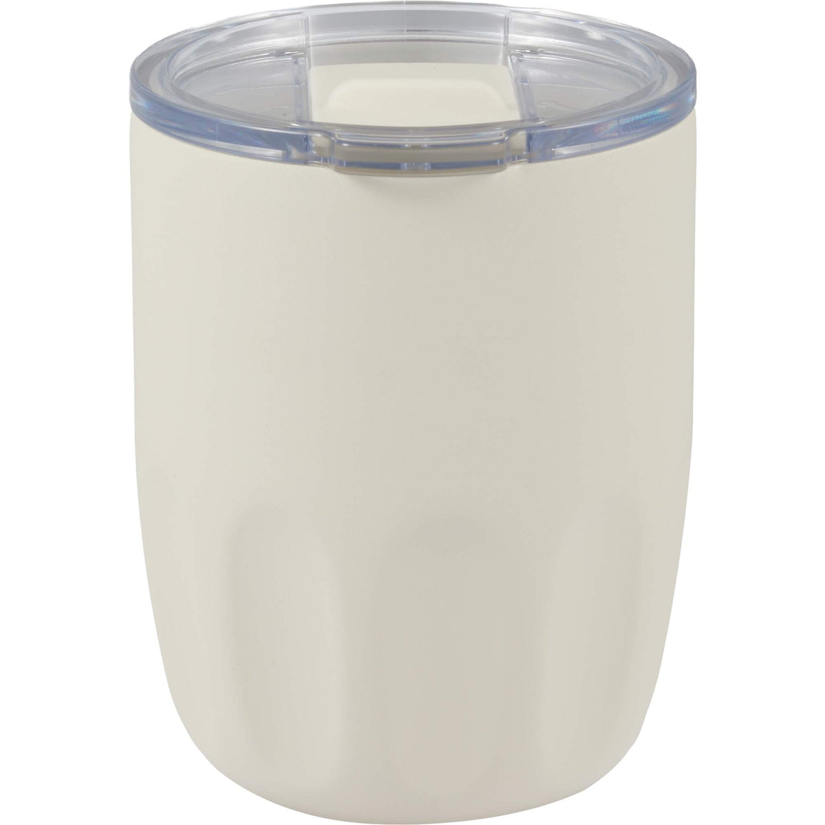 Olla Ceramic Lined Vacuum Coffee Cup, 10 oz Laser Engraving - Cream - Back