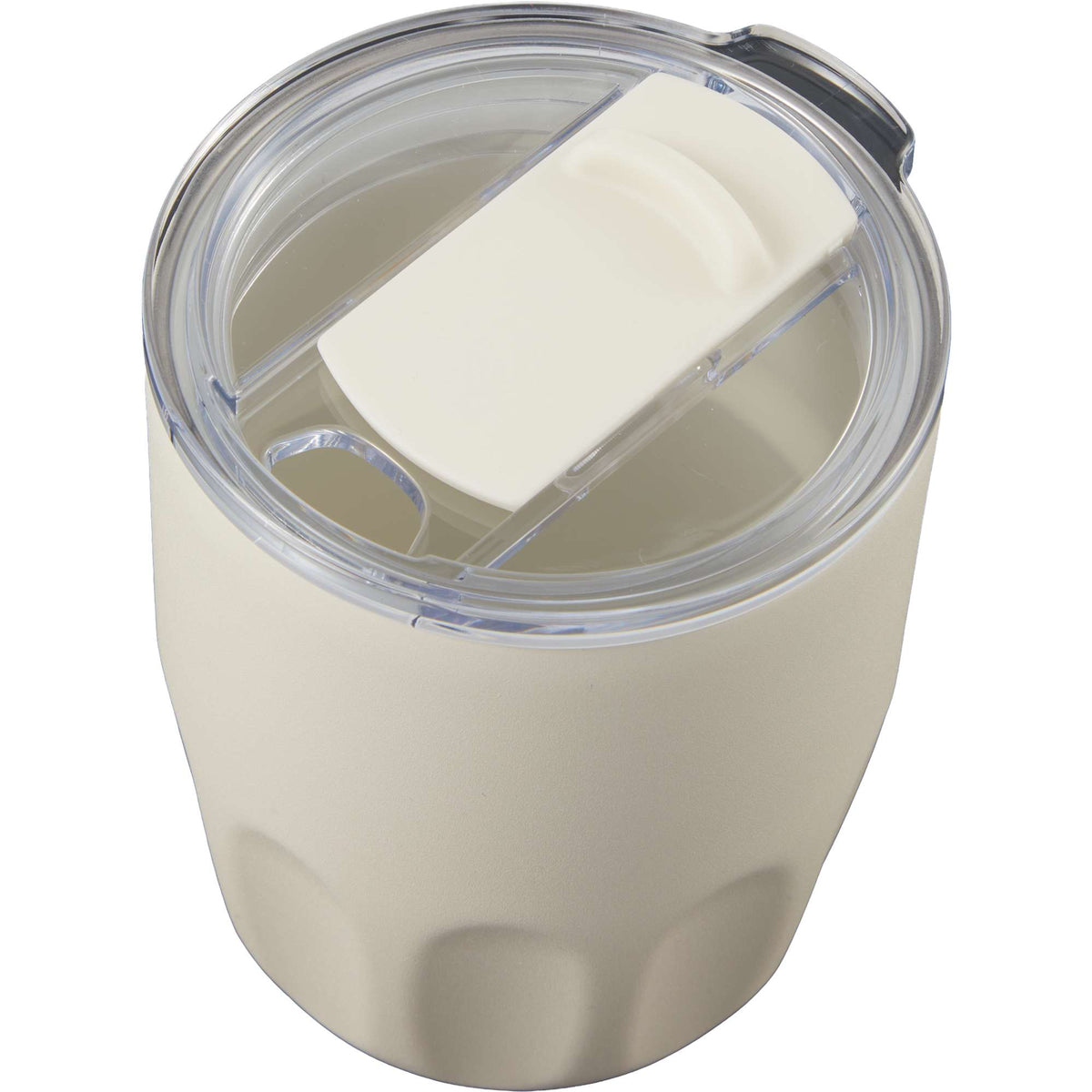 Olla Ceramic Lined Vacuum Coffee Cup, 10 oz Laser Engraving - Cream - Detail 2
