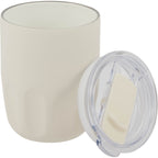 Olla Ceramic Lined Vacuum Coffee Cup, 10 oz Laser Engraving - Cream - Detail