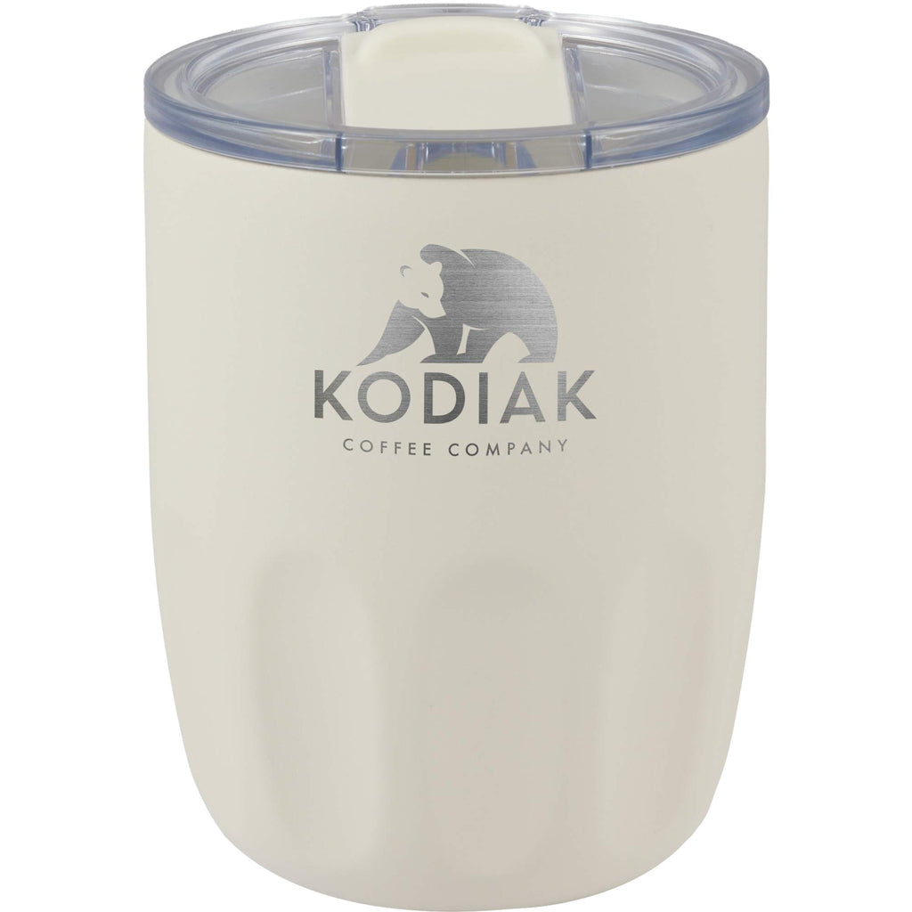 Olla Ceramic Lined Vacuum Coffee Cup, 10 oz Laser Engraving - Cream - Front