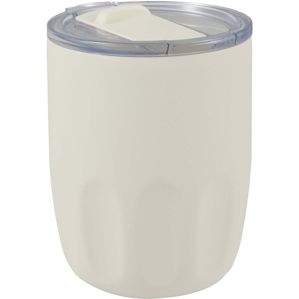 Olla Ceramic Lined Vacuum Coffee Cup, 10 oz Laser Engraving - Cream - Right Angle