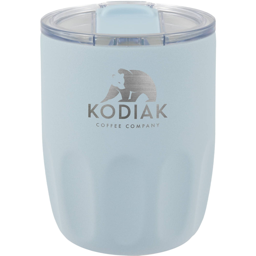 Olla Ceramic Lined Vacuum Coffee Cup, 10 oz Laser Engraving - Light Blue - Front
