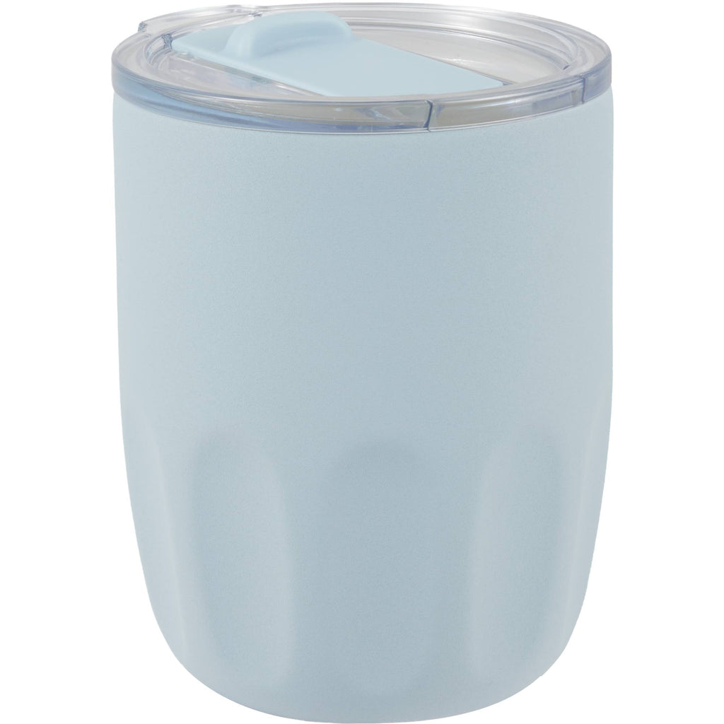 Olla Ceramic Lined Vacuum Coffee Cup, 10 oz Laser Engraving - Light Blue - Right Angle
