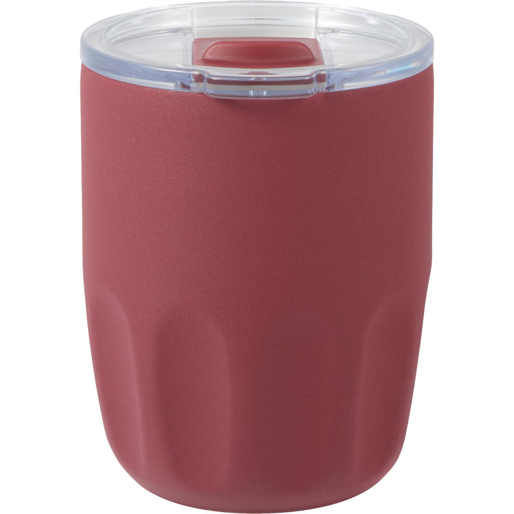 Olla Ceramic Lined Vacuum Coffee Cup, 10 oz Laser Engraving - Maroon - Back