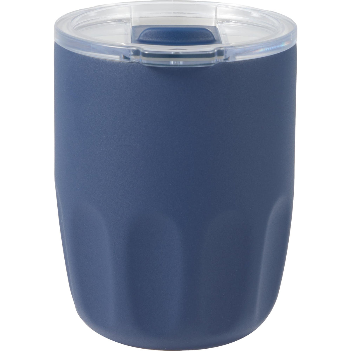 Olla Ceramic Lined Vacuum Coffee Cup, 10 oz Laser Engraving - Navy - Back