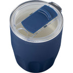 Olla Ceramic Lined Vacuum Coffee Cup, 10 oz Laser Engraving - Navy - Detail 2