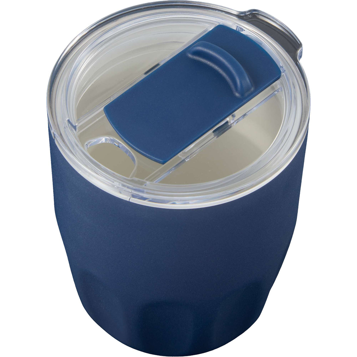 Olla Ceramic Lined Vacuum Coffee Cup, 10 oz Laser Engraving - Navy - Detail 2