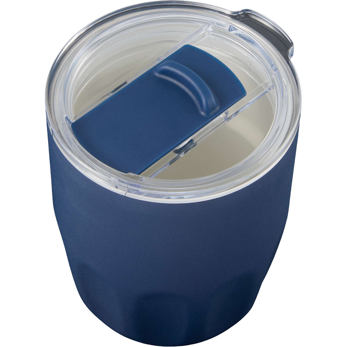 Olla Ceramic Lined Vacuum Coffee Cup, 10 oz Laser Engraving - Navy - Detail 3