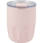 Olla Ceramic Lined Vacuum Coffee Cup, 10 oz Laser Engraving - Pink - Back