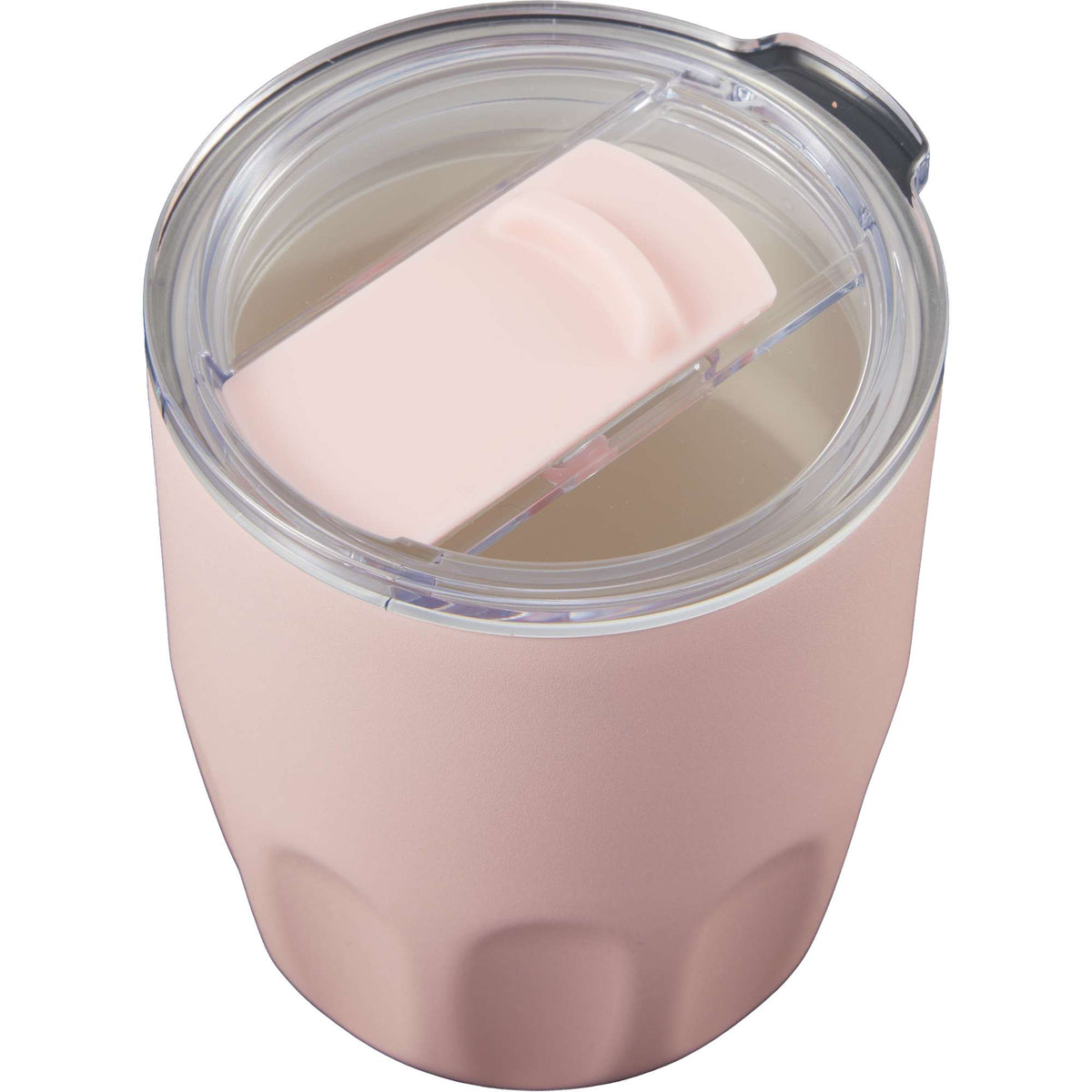 Olla Ceramic Lined Vacuum Coffee Cup, 10 oz Laser Engraving - Pink - Detail 3