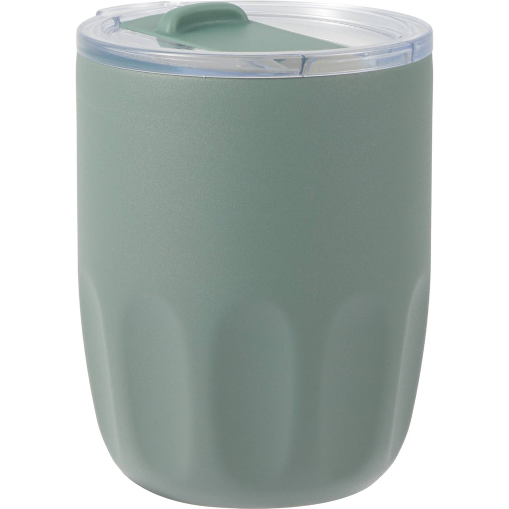 Olla Ceramic Lined Vacuum Coffee Cup, 10 oz Laser Engraving - Sage - Right Angle