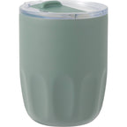 Olla Ceramic Lined Vacuum Coffee Cup, 10 oz Laser Engraving - Sage - Right Angle