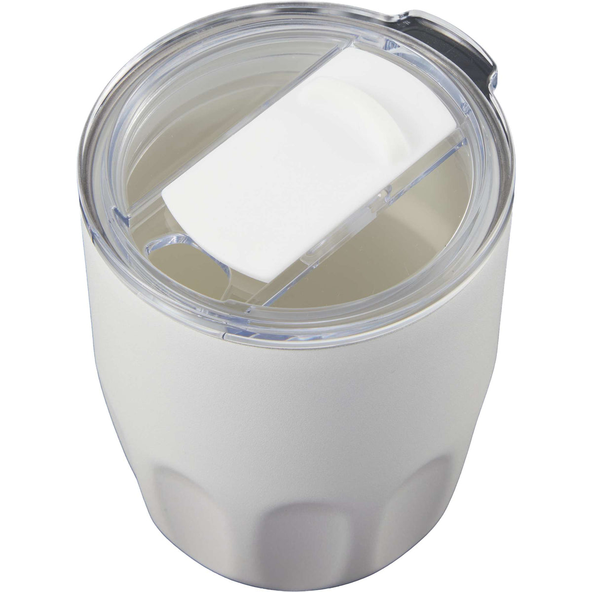 Olla Ceramic Lined Vacuum Coffee Cup, 10 oz Laser Engraving - White - Detail 2