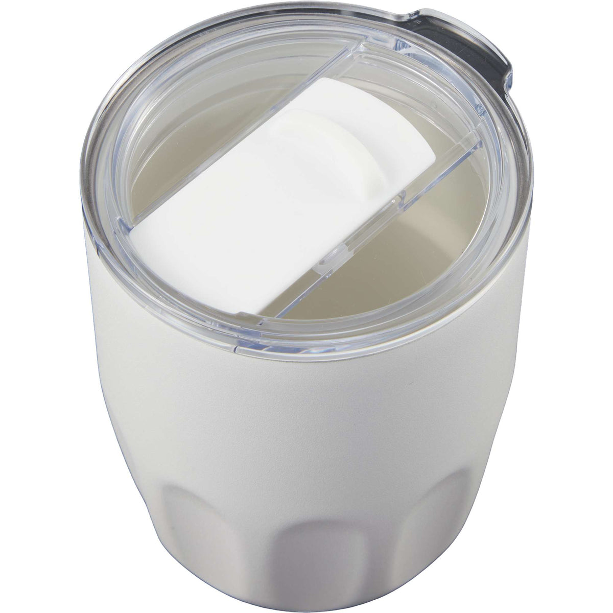 Olla Ceramic Lined Vacuum Coffee Cup, 10 oz Laser Engraving - White - Detail 3