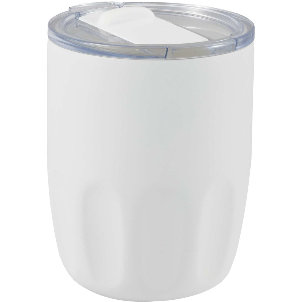Olla Ceramic Lined Vacuum Coffee Cup, 10 oz Laser Engraving - White - Right Angle