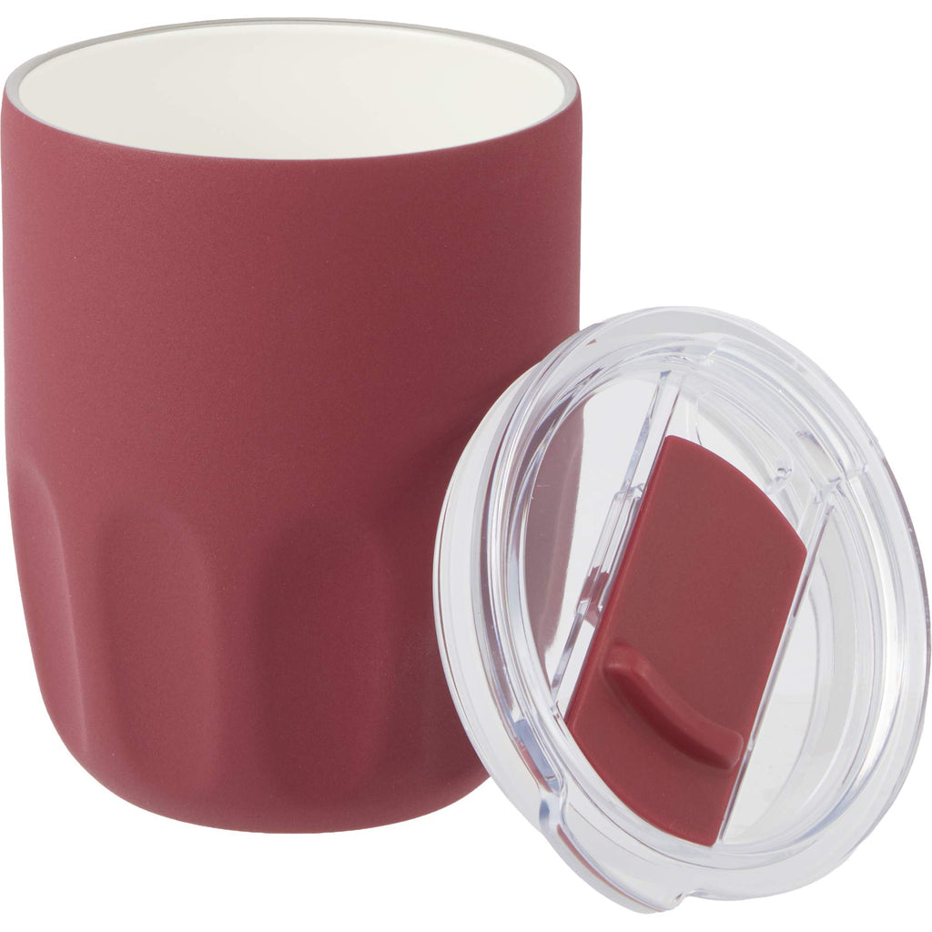 Olla Ceramic Lined Vacuum Coffee Cup, 10 oz - Maroon - Detail