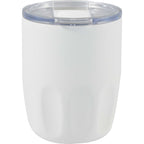 Olla Ceramic Lined Vacuum Coffee Cup, 10 oz - White - Back