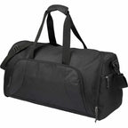 Olympus Garment Duffel Bag in Recycled Polyester Embroidery - Black - Left Angle