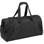 Olympus Garment Duffel Bag in Recycled Polyester Embroidery - Black - Right Angle