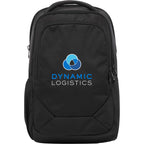 Olympus Recycled Laptop Backpack, 15 Inch Transfer - Black - Front