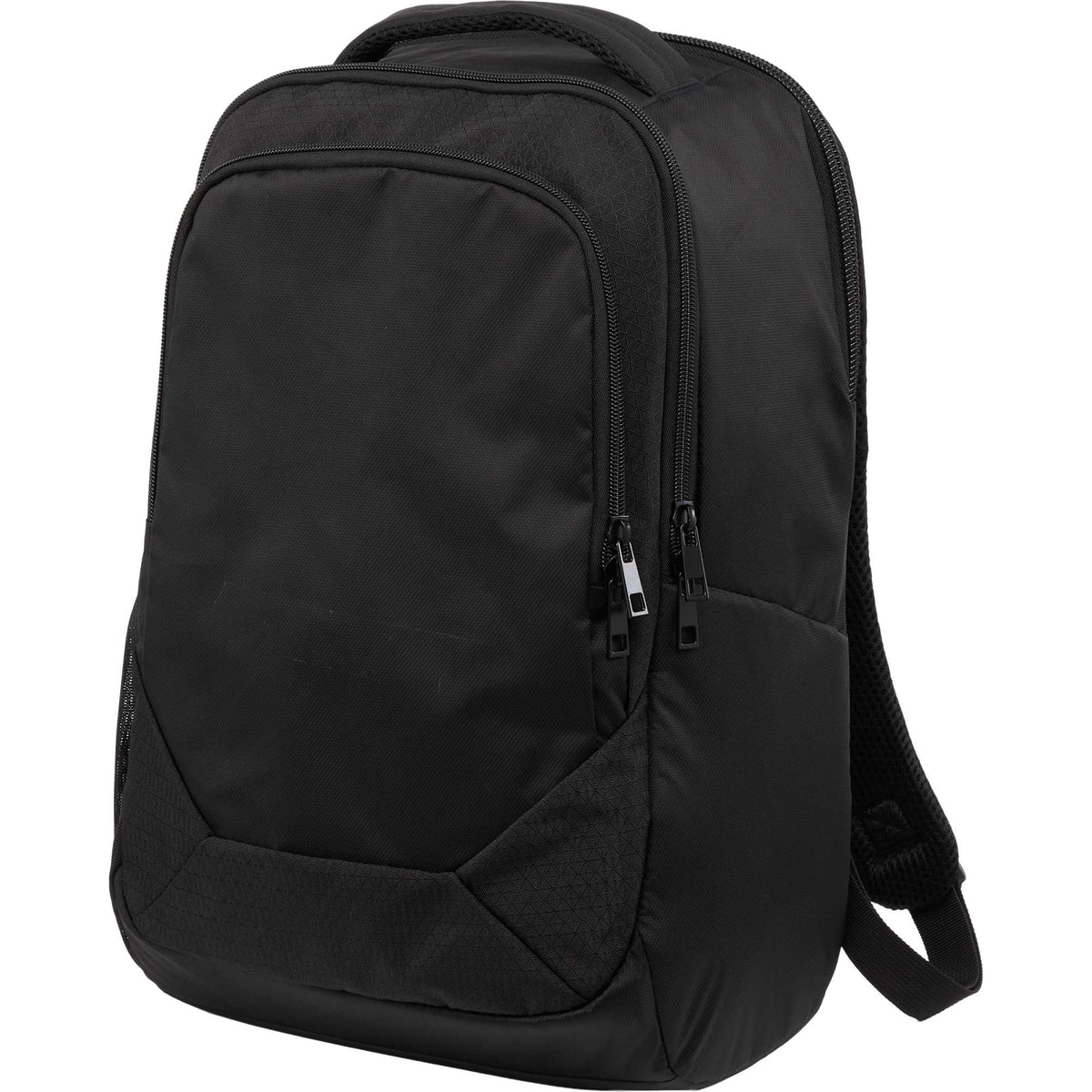 Olympus Recycled Laptop Backpack, 15 Inch Transfer - Black - Left Angle